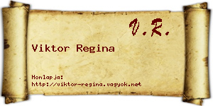 Viktor Regina névjegykártya